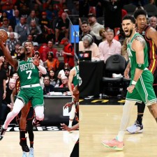 Le duo des Celtics Jaylen Brown et Jayson Tatum